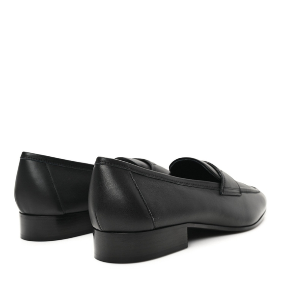 Chanel Uniform Black Leather Lambskin Loafers CC Logo Size 39.5 - Picture 3 of 10